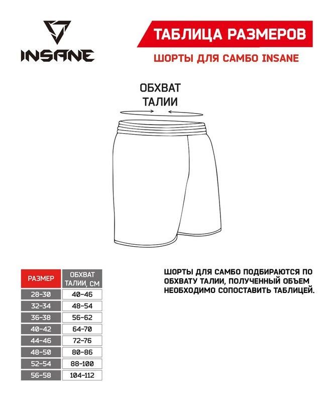 Фотографии Шорты для самбо Insane START, хлопок, синий