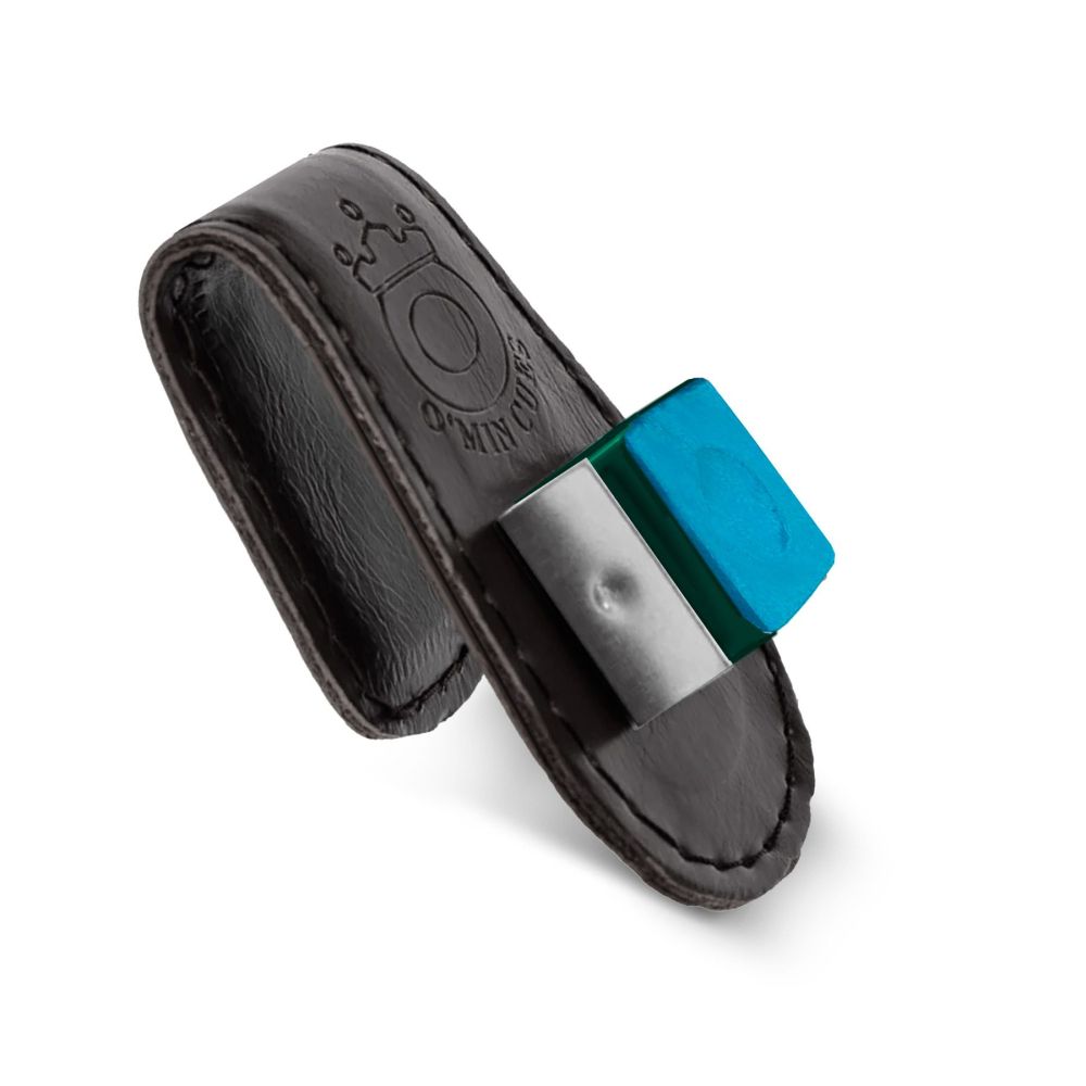 Фотографии Держатель для мела кожаный открытый черный