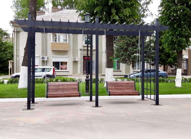 Фотографии Качели садово-парковые «Зимний сад» двойные