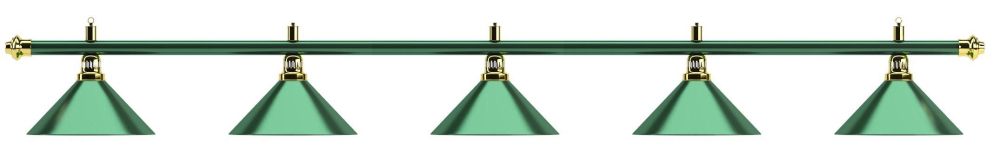 Фотографии Лампа на пять плафонов "Allgreen" (зелёная штанга, зелёный плафон D35см)