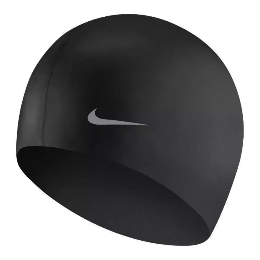Фото Шапочка для плавания детская Nike Solid Silicone Youth, TESS0106001, Черный, силикон