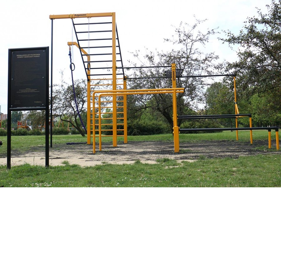 Фотографии W-5.3 Комплекс для воркаута с высоким рукоходом, кольцами и канатом для лазания