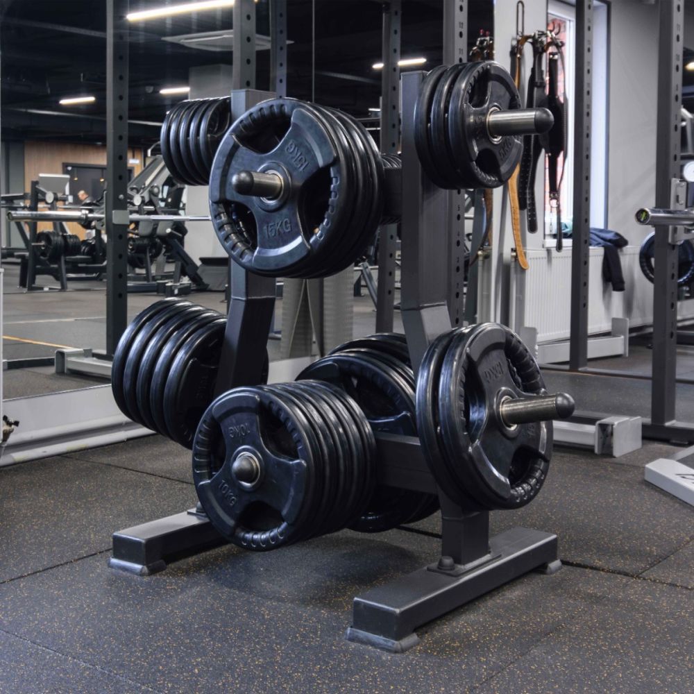 Диск обрезиненный (три хвата, черный) D51 мм PROFI-FIT  2,5 кг