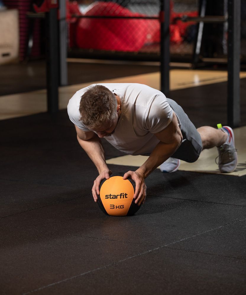 Фотографии Медбол высокой плотности GB-702, 3 кг, оранжевый