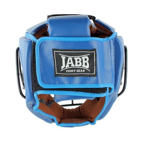 Фотографии Шлем для рукопашного боя с защитной маской (иск.кожа) Jabb JE-6012, синий, размер