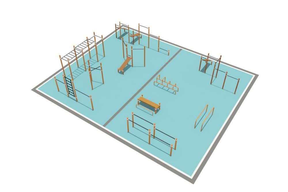 Фотографии Районная площадка для Воркаут и WRK Pioner A16612