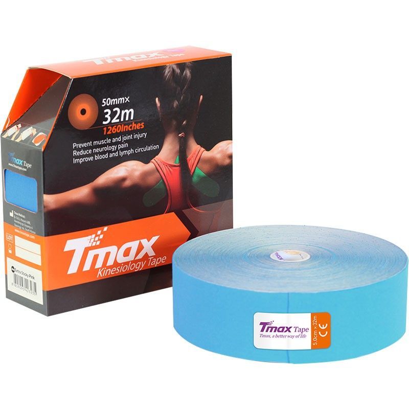 Фотографии Тейп кинезиологический Tmax 32m Extra Sticky Blue 5 см x 32 м 423228 голубой