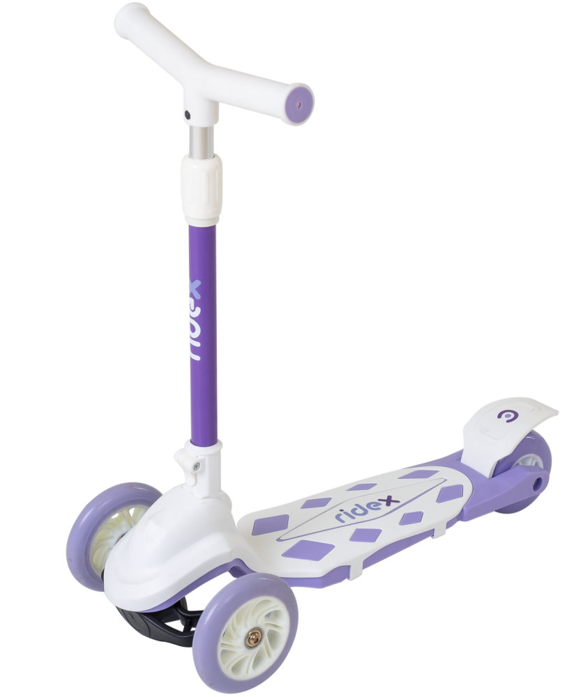 Фото Самокат 3-колесный 3D Robin, 120/90 мм, белый