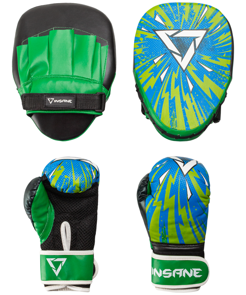 Фото Набор для бокса DODGER, синий/зеленый, 23x17 см, 2 oz