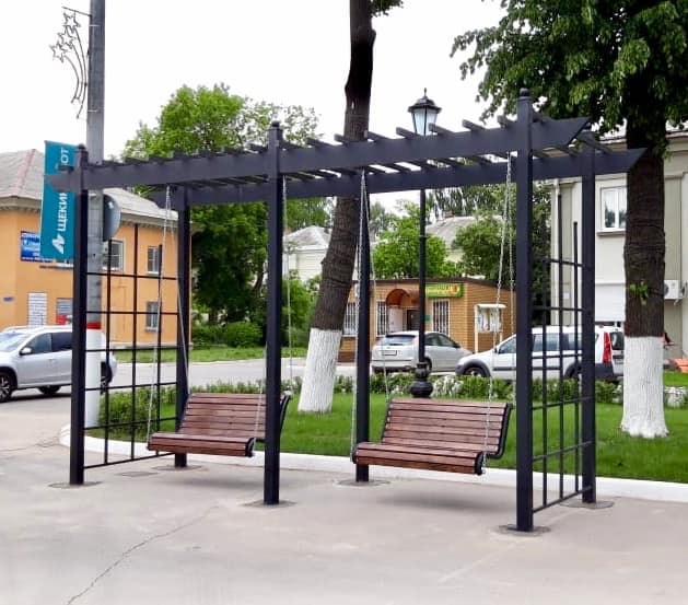 Фотографии Качели садово-парковые «Зимний сад» двойные
