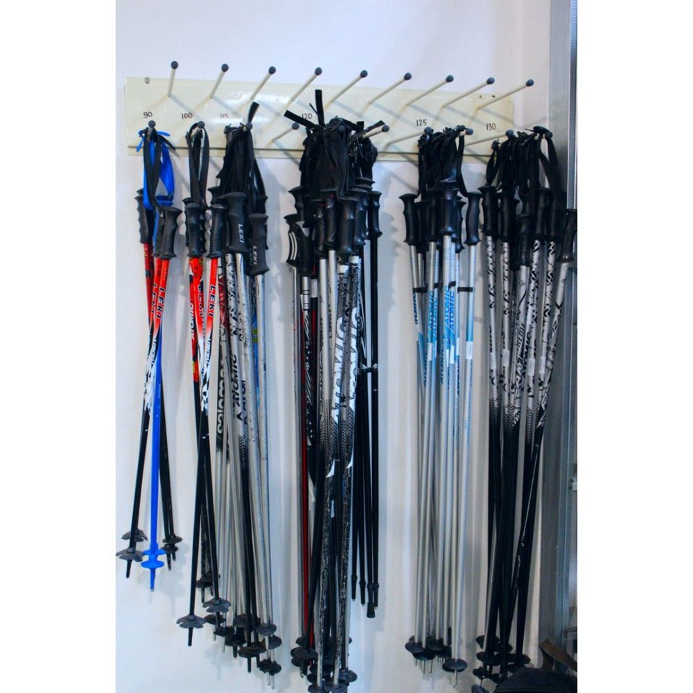 Фотографии Вешалка Эконом для лыжных палок, пристенная 100х38х14см  VLPE-60