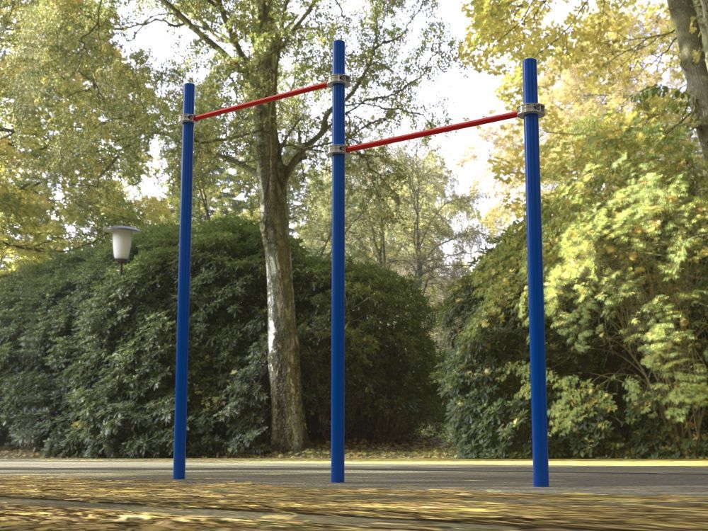 Фотографии Турник уличный двойной для Воркаут Pioner A17257