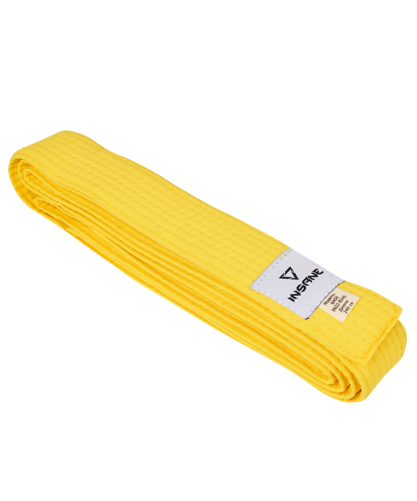 Фото Пояс для единоборств BASE, хлопок/полиэстер, желтый, 240 см