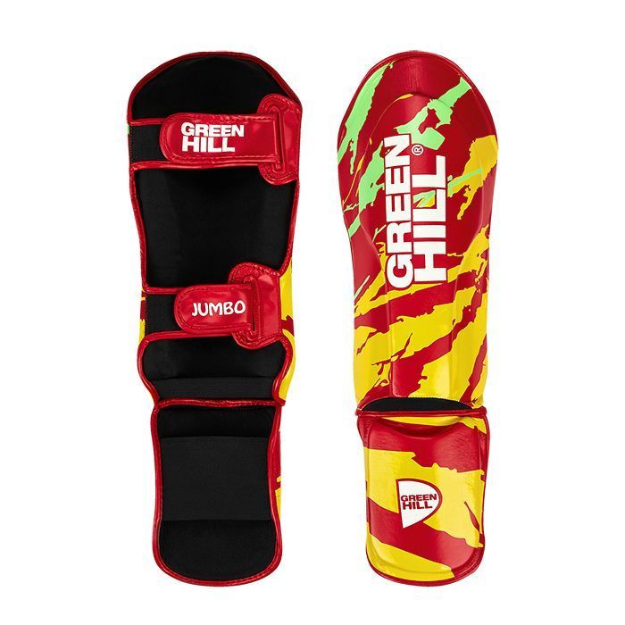 Фотографии Защита голень-стопа Green Hill Jumbo красно-желтая SIJ-2166