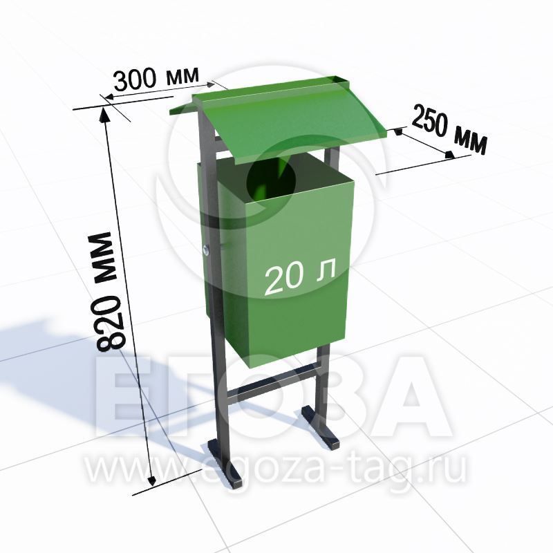 Фотографии Урна "Квадратная с крышкой и пепельницей" 5207