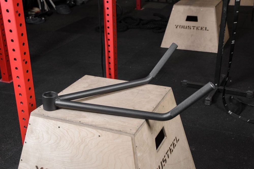 Фото Ручки длинные средний хват для для тяги грифа YouSteel Hard черный