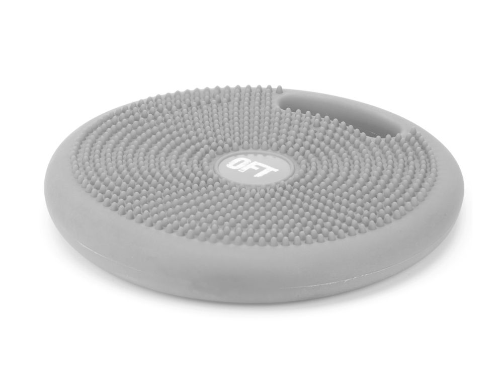 Массажно-балансировочная подушка с ручкой серая в комплекте с насосом