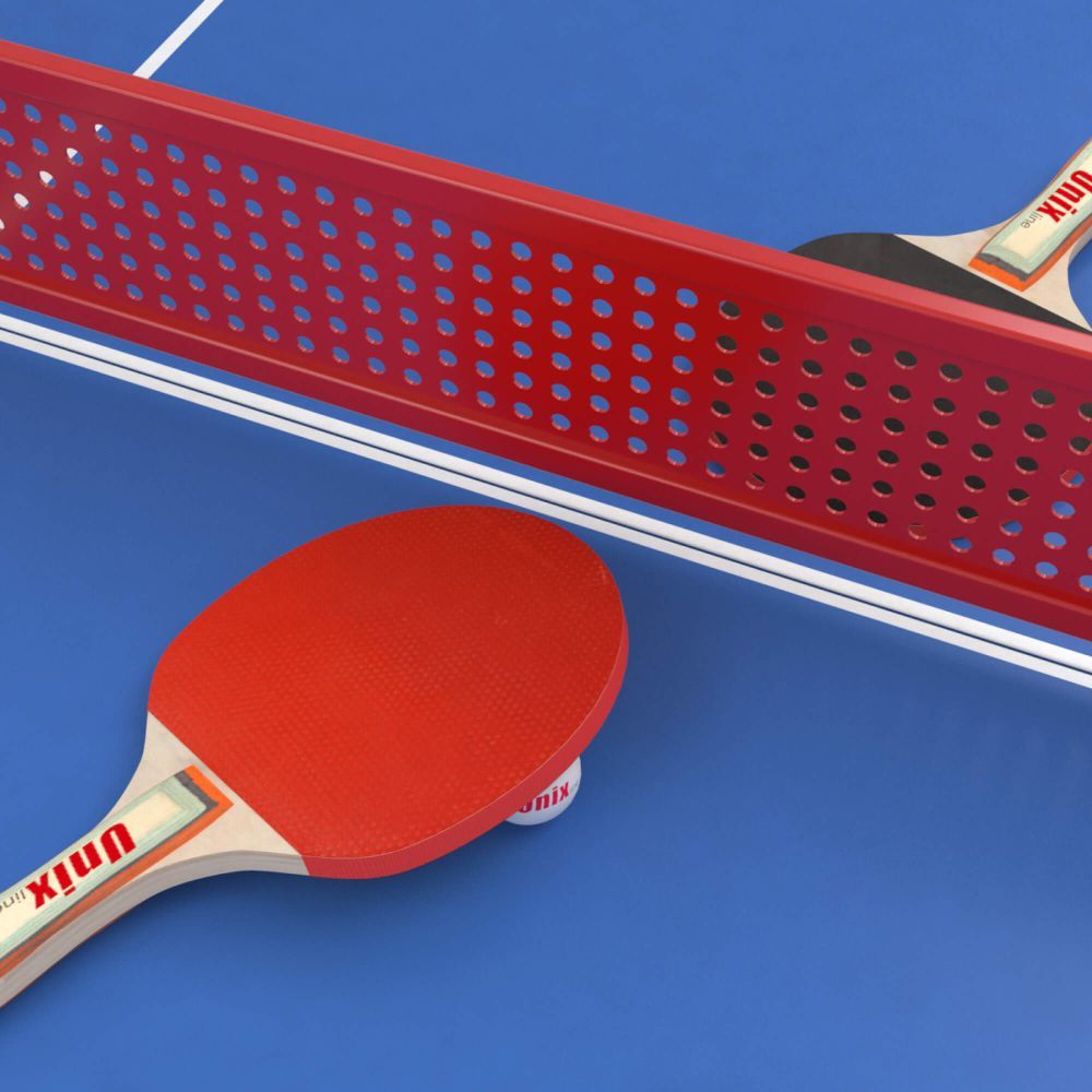 Фотографии Антивандальный теннисный стол UNIX Line 14 mm SMC (Blue/Red)