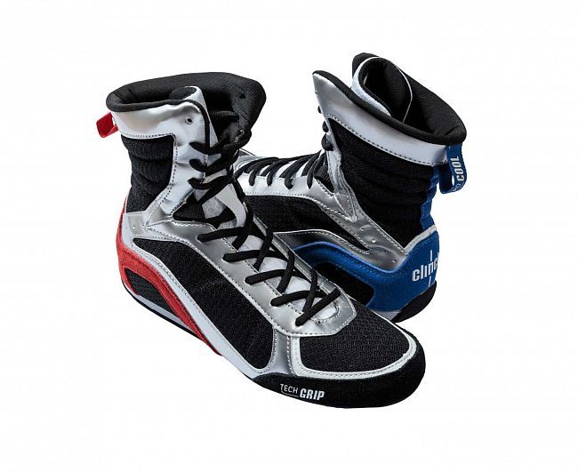 Фотографии Боксерки Clinch Olimp Limited Edition черно-серебристо-сине-красные C416