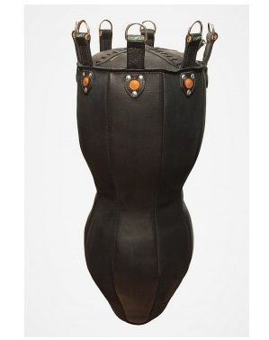 Фото Мешок кожаный фигурный "Силуэт" двойной