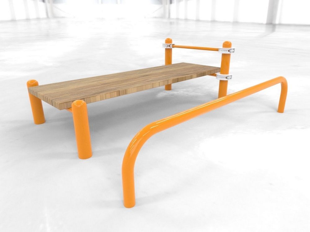 Фотографии Лавочка Воркаут для пресса с упором для ног и перекладиной Pioner A17380