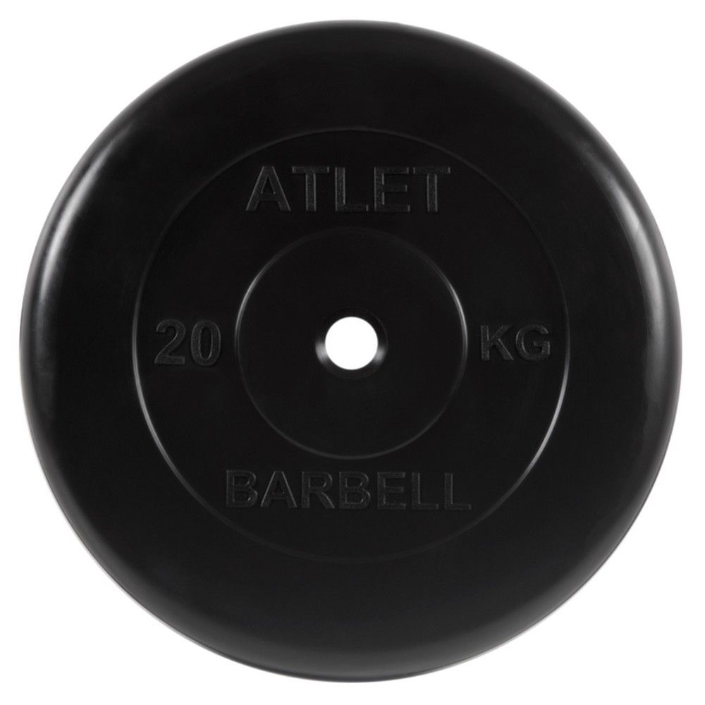Фото Диск обрезиненный d26мм MB Barbell MB-AtletB26-20 20кг черный