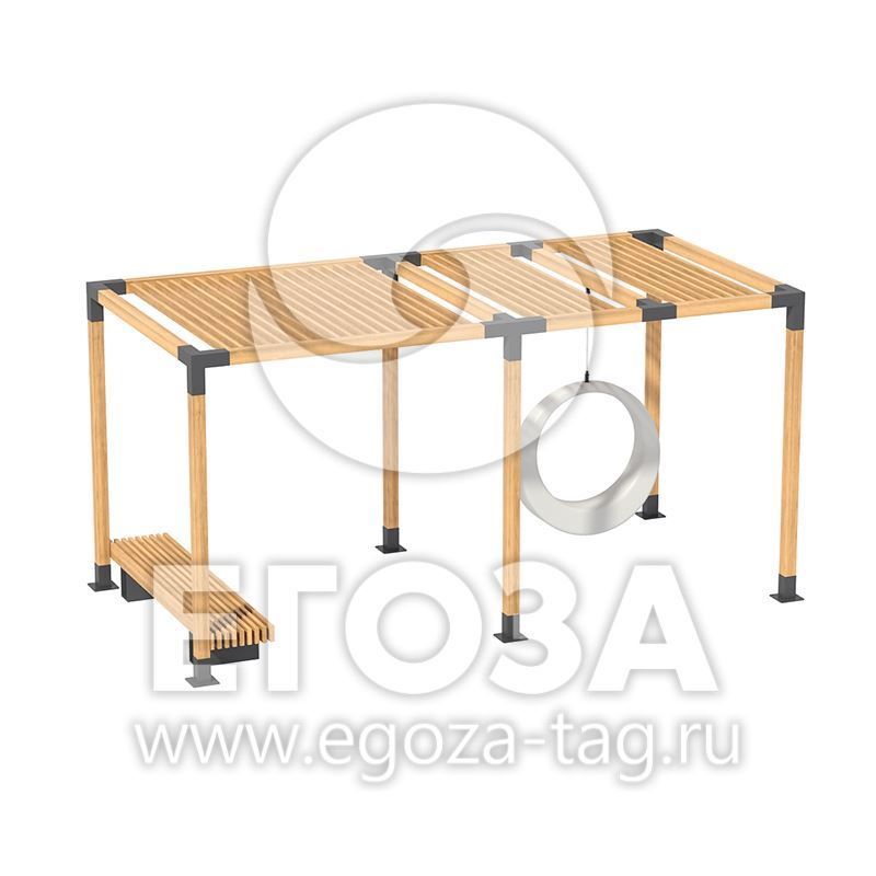 Пергола «Качели с лавочкой»  6423