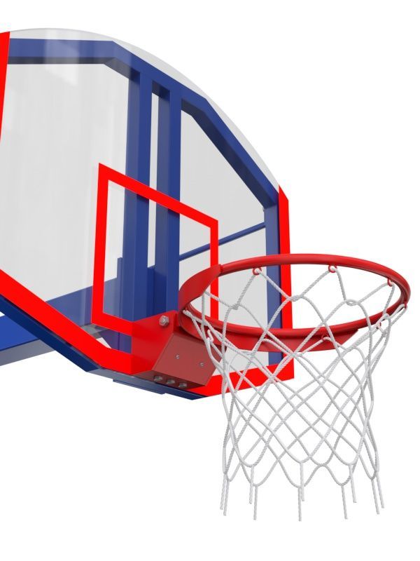 Фотографии Стойка разборная одноопорная со стритбольным щитом из оргстекла и массовым кольцом  Pioner A13407