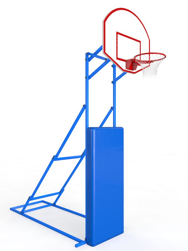 Фото Стритбольная стойка щит из фанеры, мобильная с регулируемой высотой  Pioner A13419