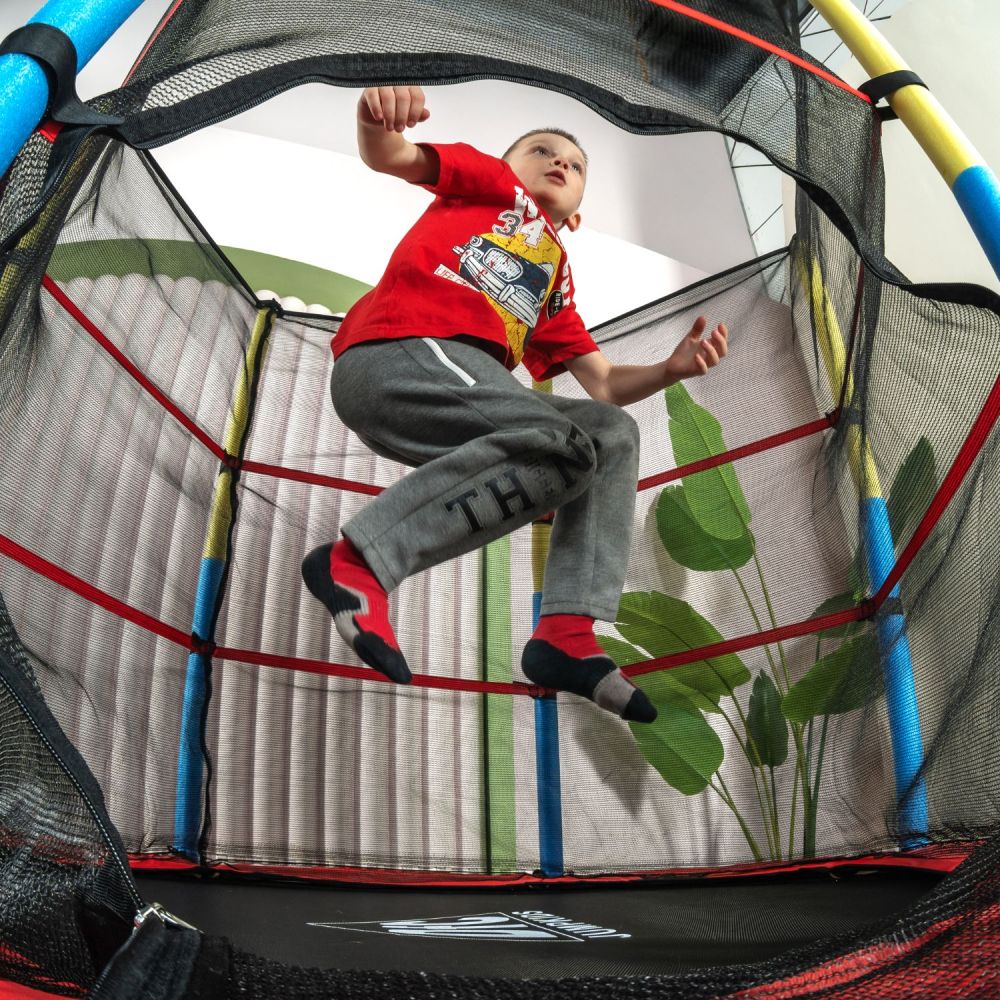 Фотографии Батут DFC JUMP KIDS 55" красн/желт/син, сетка (137см)