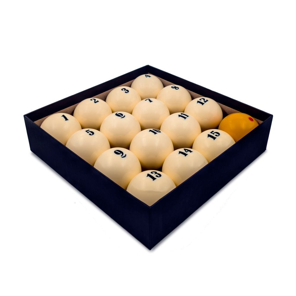 Фотографии Комплект бильярдных шаров для русской пирамиды Cosmos Billiards "Diamond Ultra C" 68 мм (желтый биток)