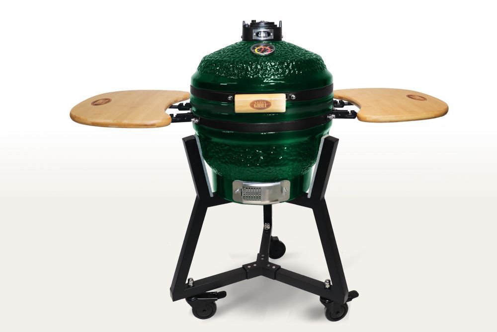 Фото Керамический гриль-барбекю 16 дюймов (зеленый) (39,8 см)