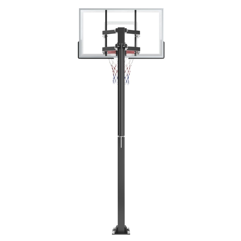 Фотографии Баскетбольная стойка стационарная UNIX Line B-Stand-TG 54"x32" (140 х 80 см) R45 H230-305 см