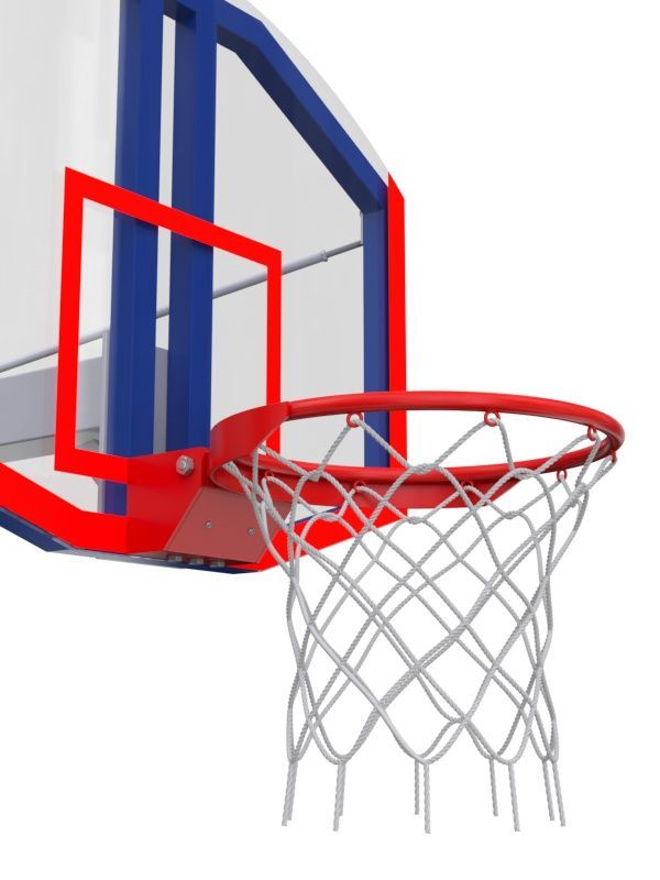 Фотографии Стойка стационарная со стритбольным щитом из оргстекла и массовым кольцом  Pioner A13394