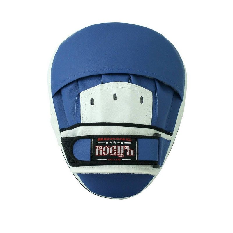 Фотографии Лапы боксерские гнутые Боецъ 111 сине-белые