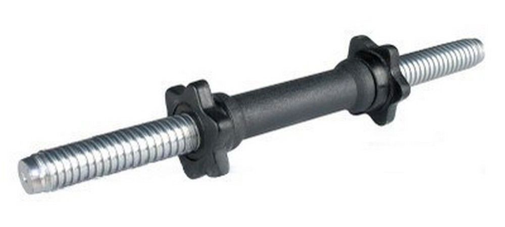 Гриф гантельный Iron King D25мм L40 см с эргономичной пластиковой ручкой, замок-гайка