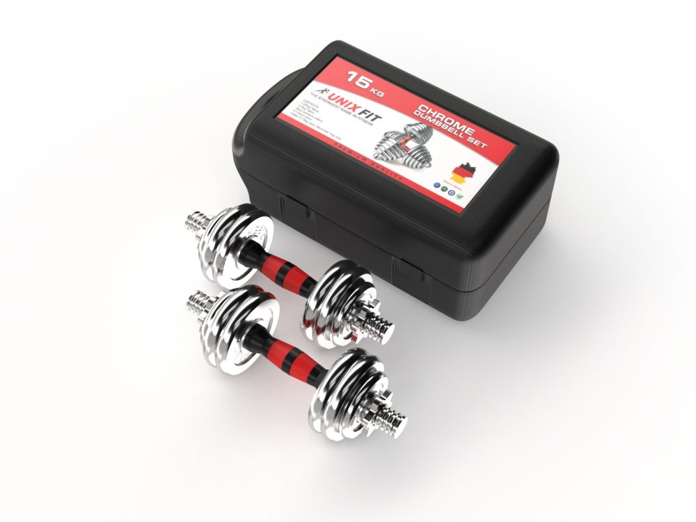 Фото Набор гантелей UNIX Fit в кейсе 15 кг