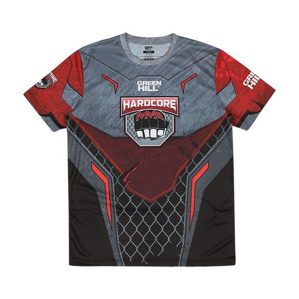 Фотографии Футболка Green Hill Hardcore MMA TSH-10570 красно-чёрный