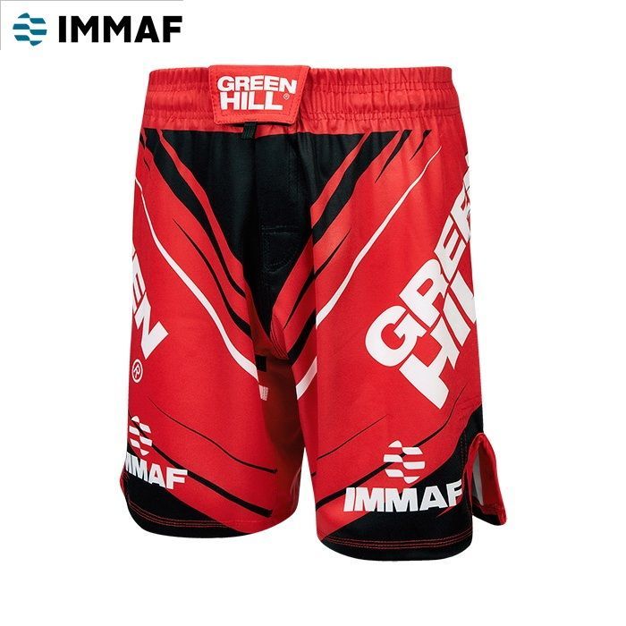 Фотографии Шорты Green Hill MMA SHORT IMMAF approved MMI-4022, красные