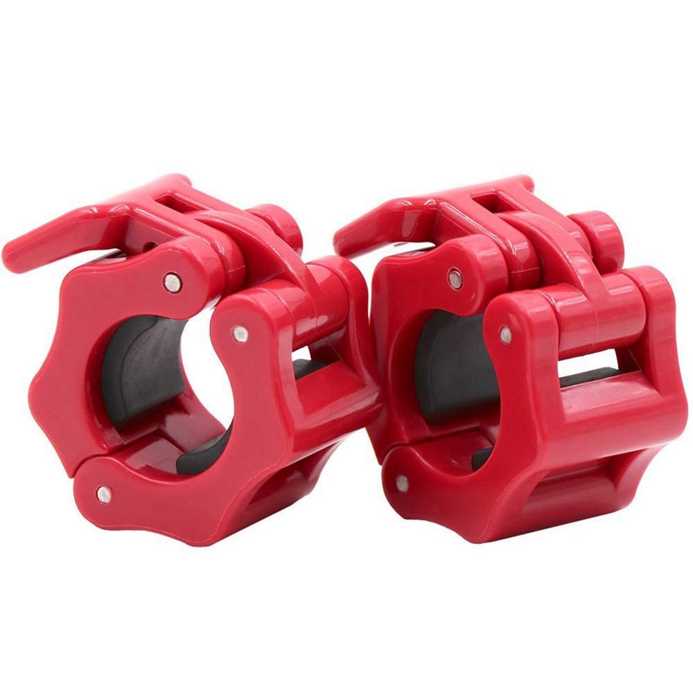 Фото Замки для грифа Sportex пластик система LOCK-JAW PRO (d 25) E42117 красный