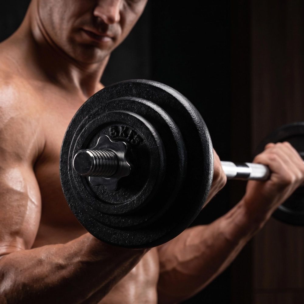 Набор гантелей и штанга UNIX Fit в кейсе 50 кг
