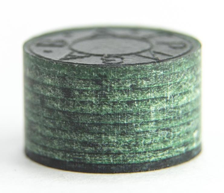 Фотографии Наклейка для кия "Гриза 2" (H+) зеленая 13,5 мм