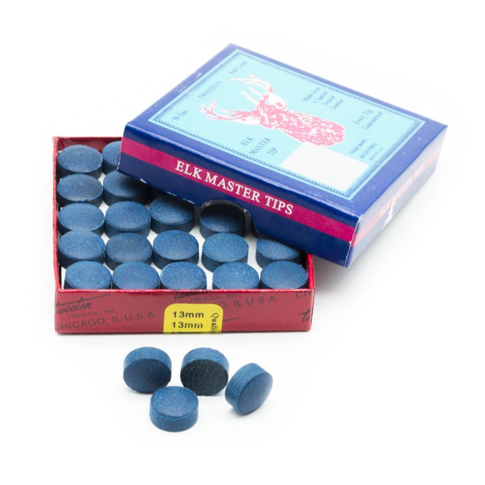 Фотографии Коробка наклеек для кия "Elk Master"13 мм (50 шт)