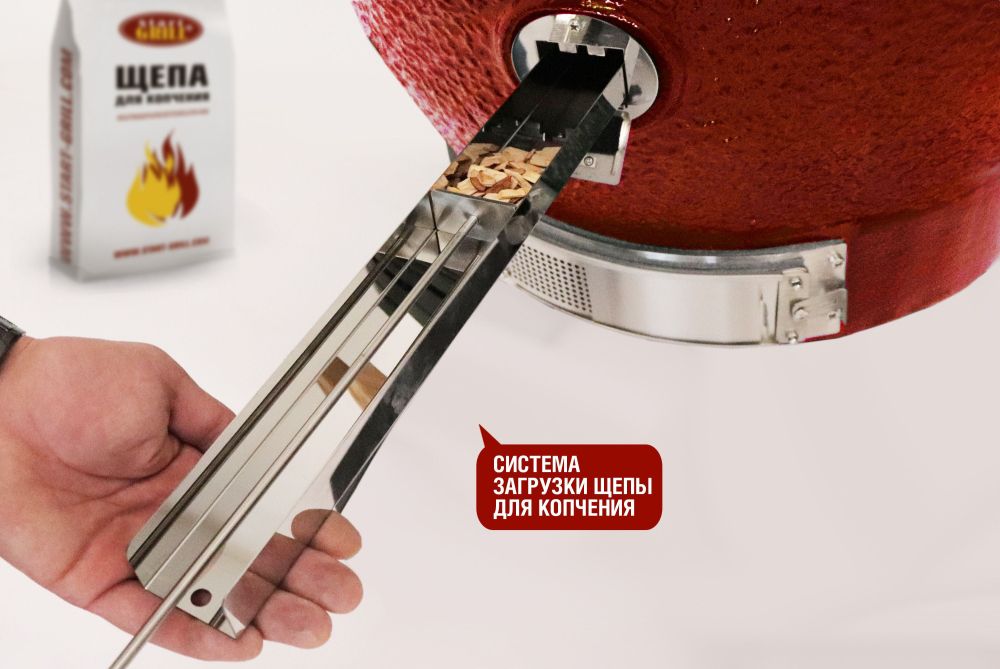 Фотографии Керамический гриль-барбекю 24 дюйма CFG CHEF (красный) (61 см)