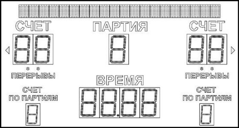 Фотографии Табло волейбольное электронное 300x160x13  Pioner A13717