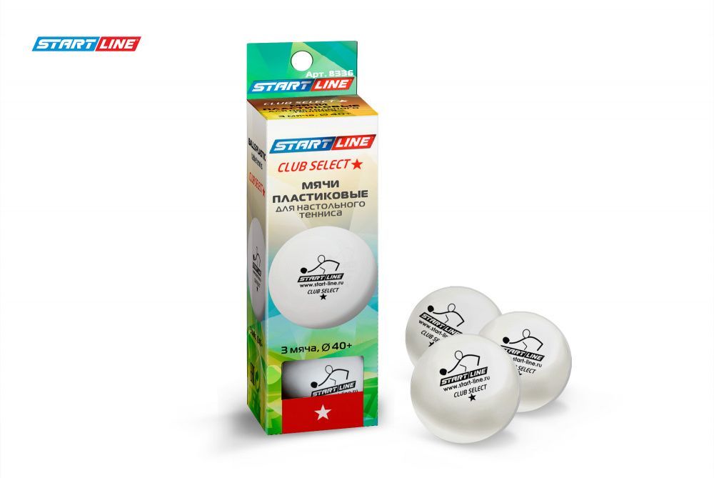 Фото Мячи Start line Club Select 1* New (3 шт, бел.)