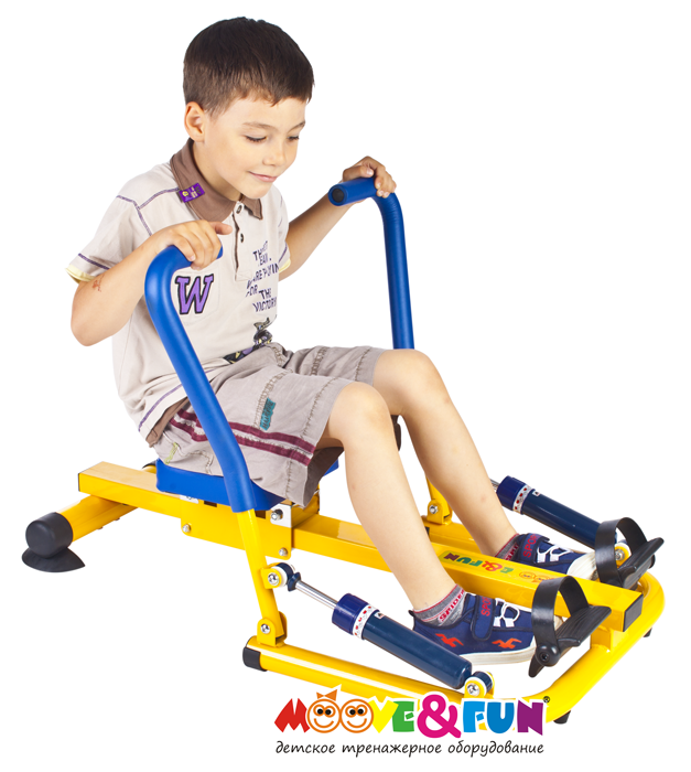 Детский гребной тренажер с двумя рукоятками
