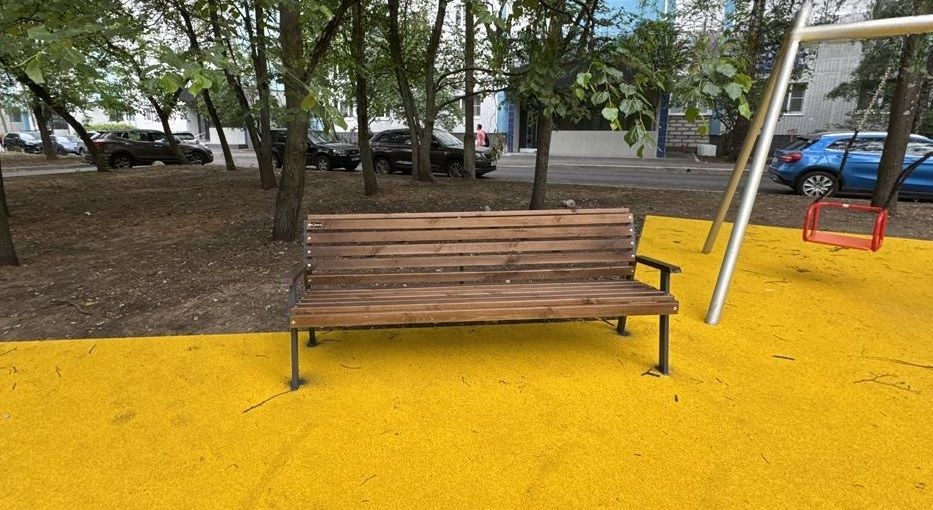 Фотографии Скамейка стальная «Модерн»