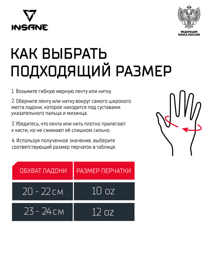 Фотографии Перчатки боксерские INSANE RBF, синий, 10 oz