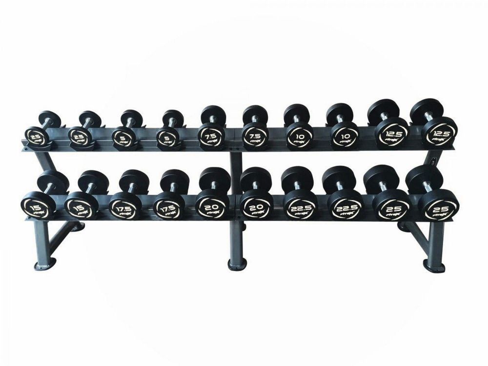 Комплект PVC гантелей 2,5-25кг (10пар) со стойкой